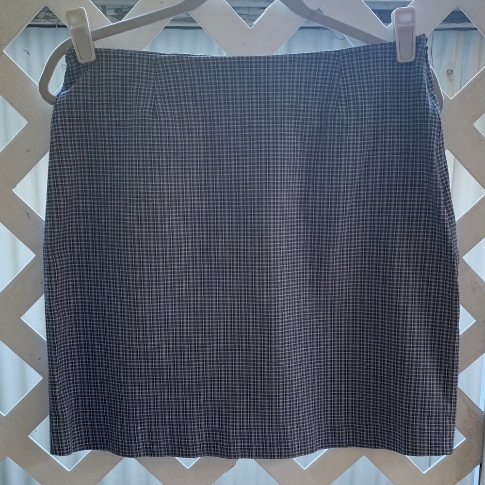 Faded Glory Blue Gingham SKIRT